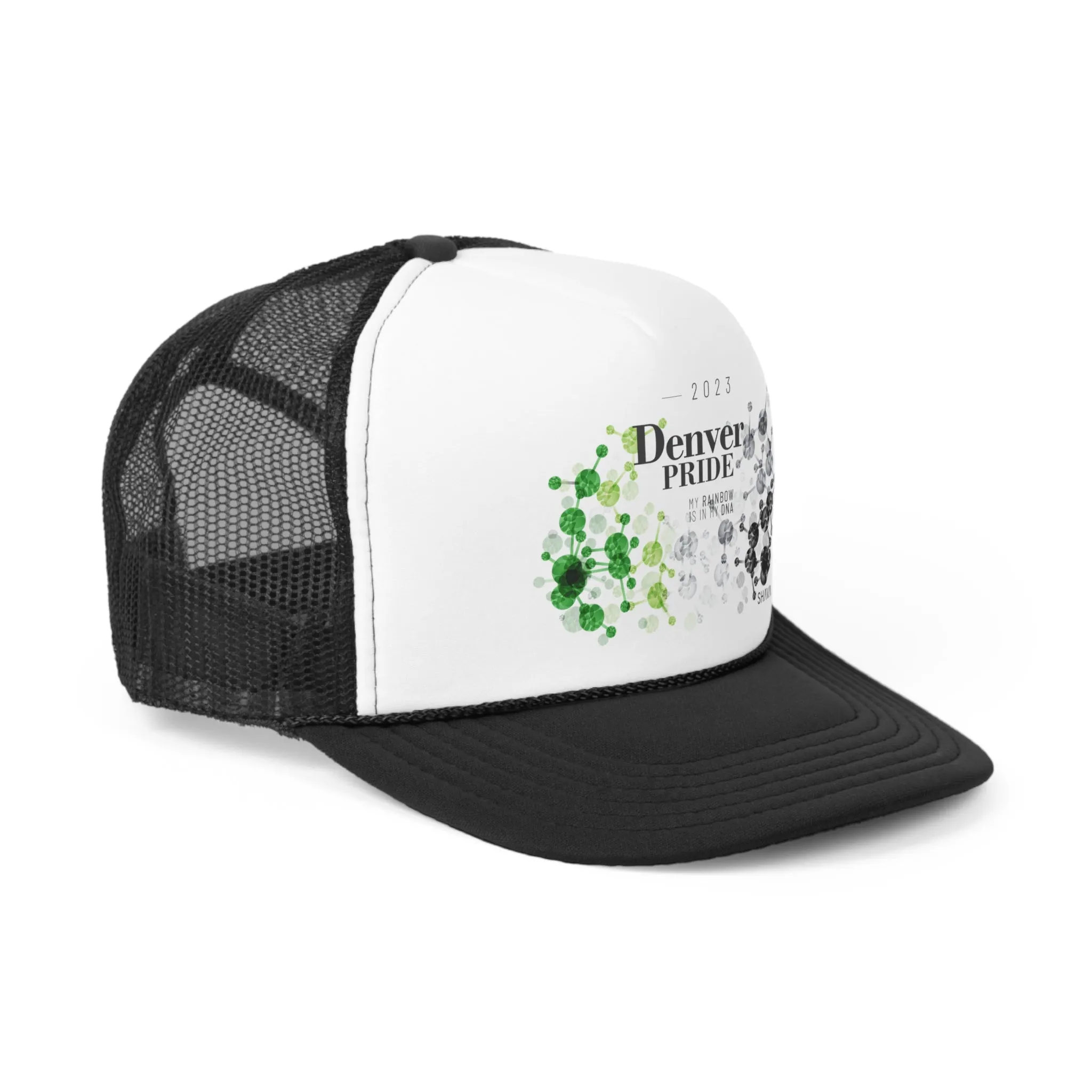 Aromantic Flag Trucker Caps Denver Pride - My Rainbow is In My DNA