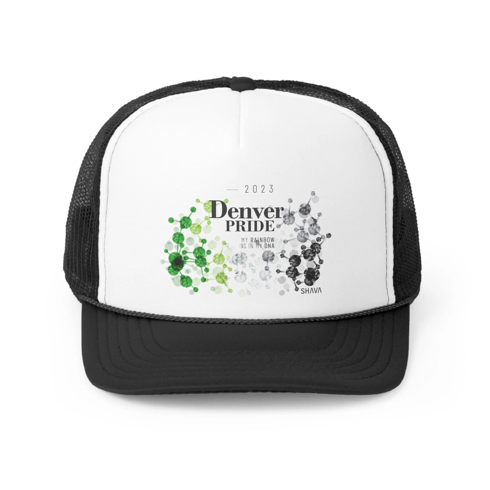 Aromantic Flag Trucker Caps Denver Pride - My Rainbow is In My DNA