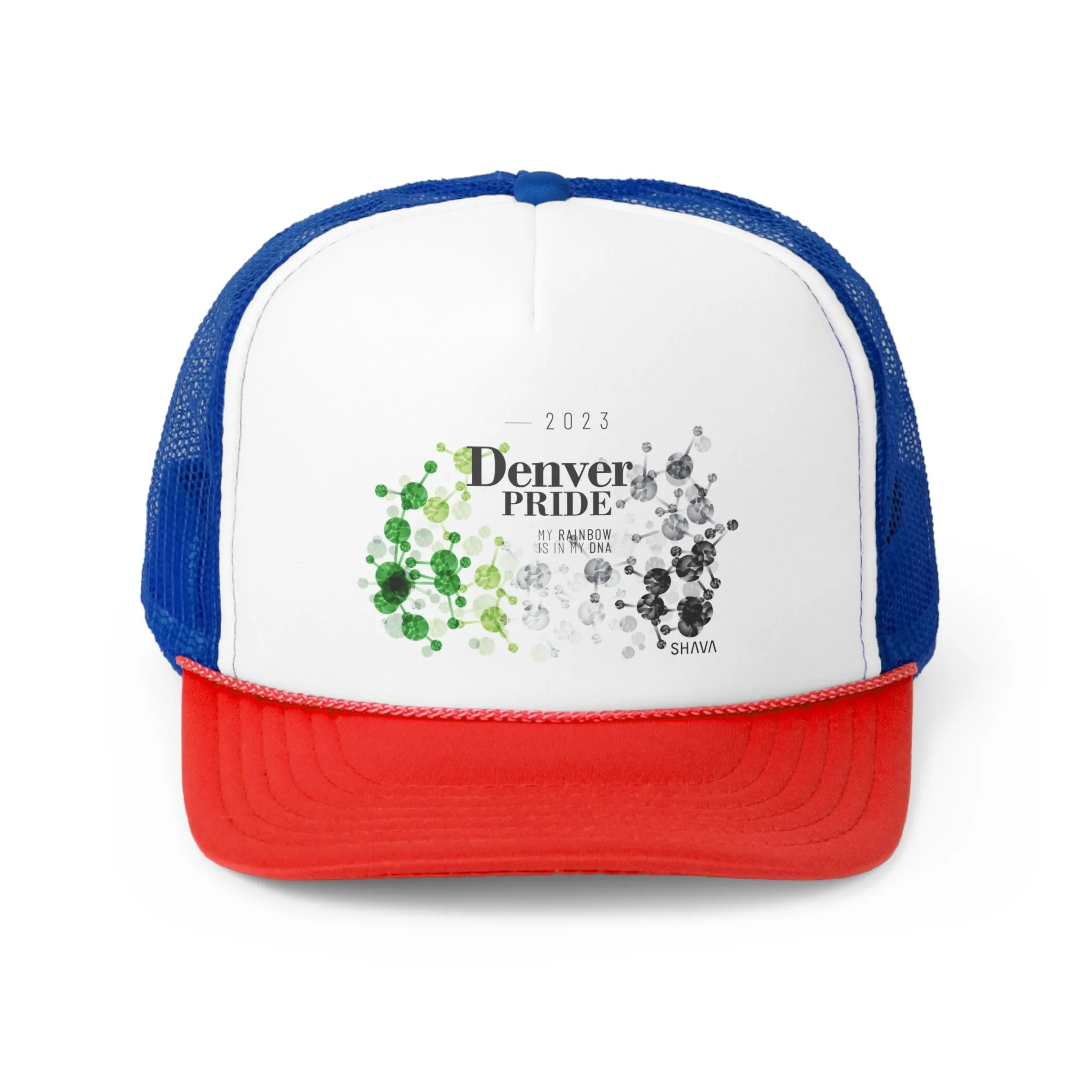 Aromantic Flag Trucker Caps Denver Pride - My Rainbow is In My DNA