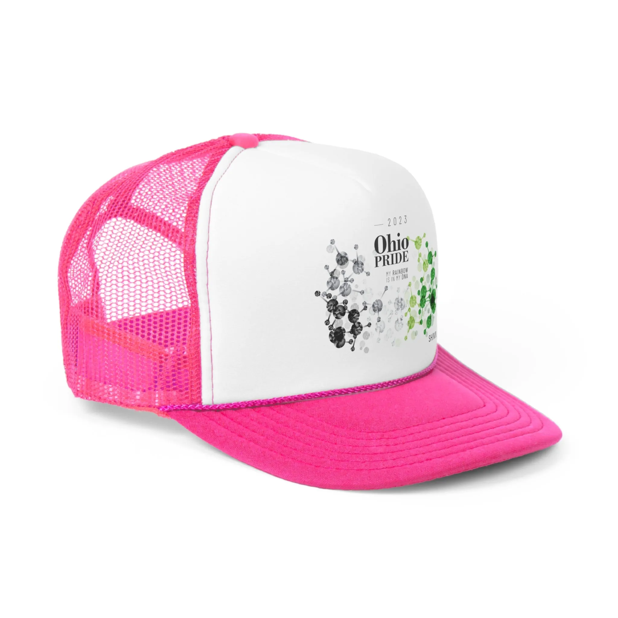 Aromantic Flag Trucker Caps Ohio Pride - My Rainbow is In My DNA