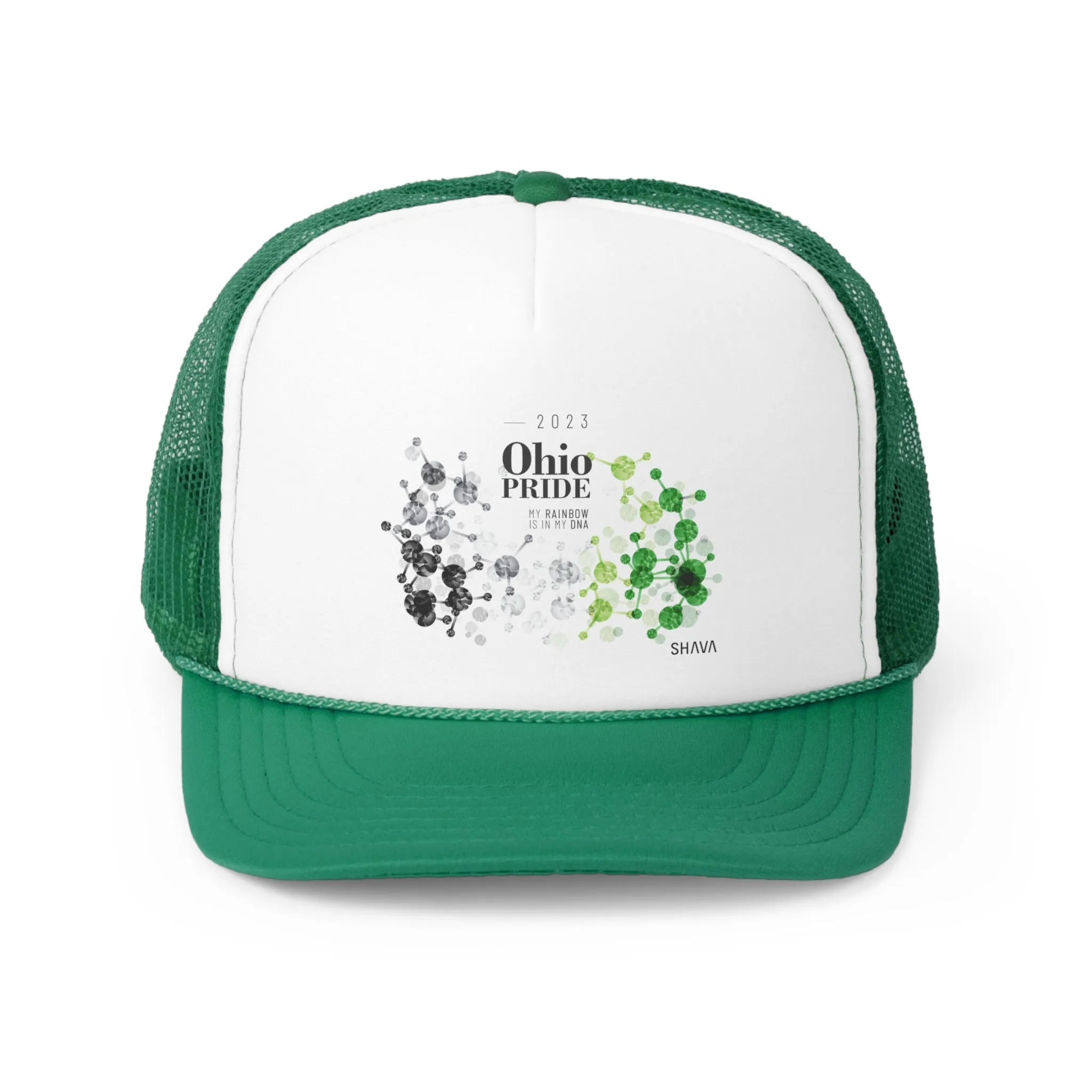 Aromantic Flag Trucker Caps Ohio Pride - My Rainbow is In My DNA