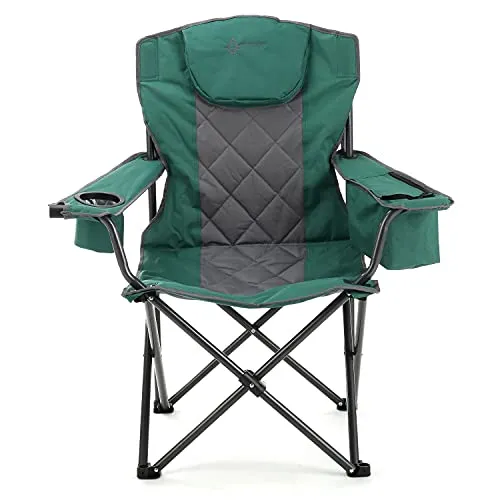 ARROWHEAD OUTDOOR Portable Folding Camping Quad Chair w/ 6-Can Cooler