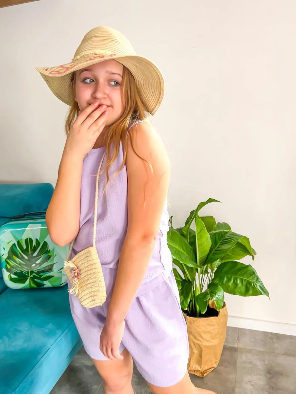 Arshiner Girls Summer 2 Piece Outfit Sleeveless Top and Shorts Set