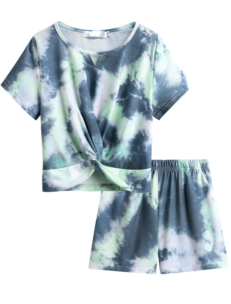 Arshiner Girls Summer 2 Piece Outfits Tie Dye Short Sets