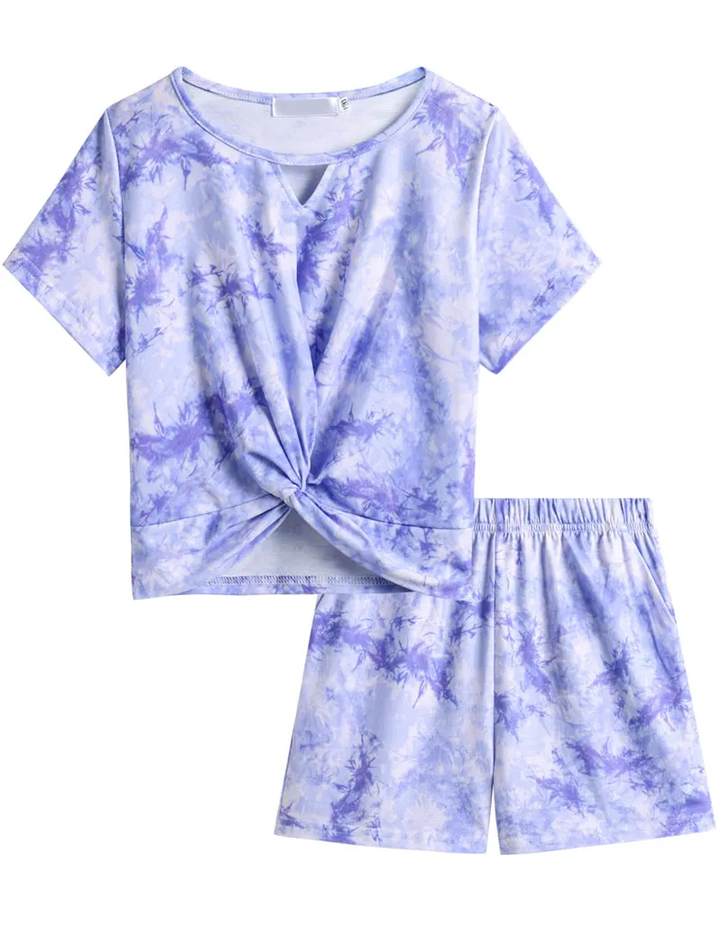 Arshiner Girls Summer 2 Piece Outfits Tie Dye Short Sets