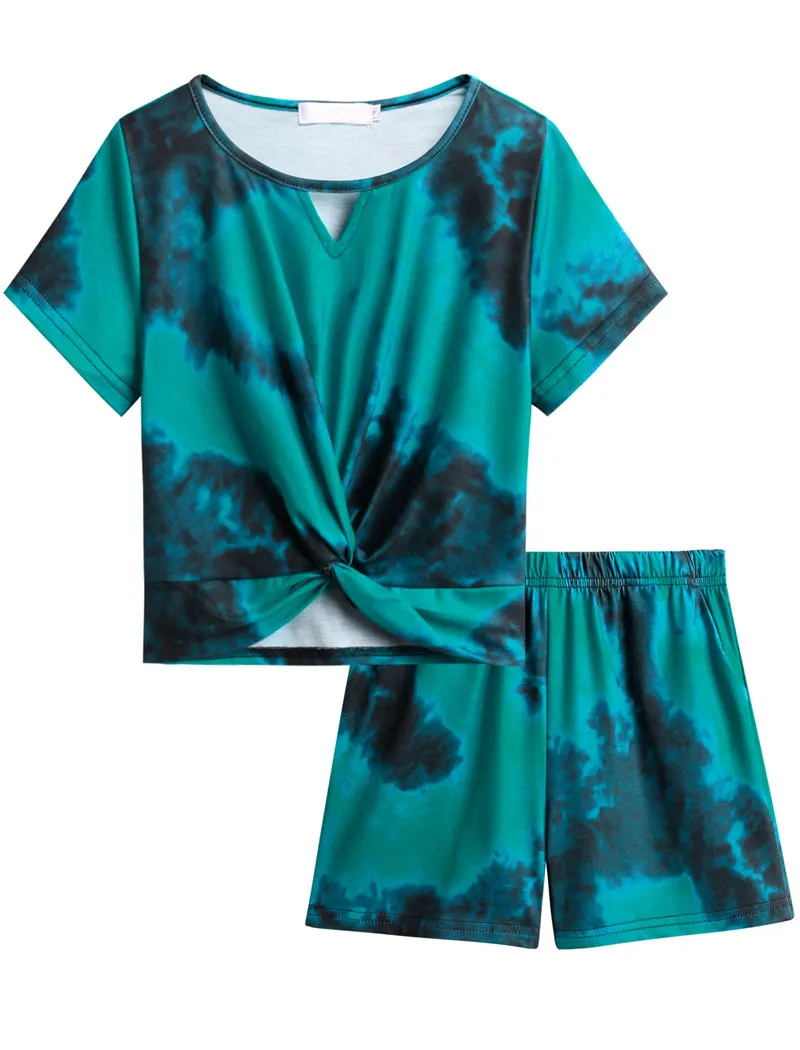 Arshiner Girls Summer 2 Piece Outfits Tie Dye Short Sets