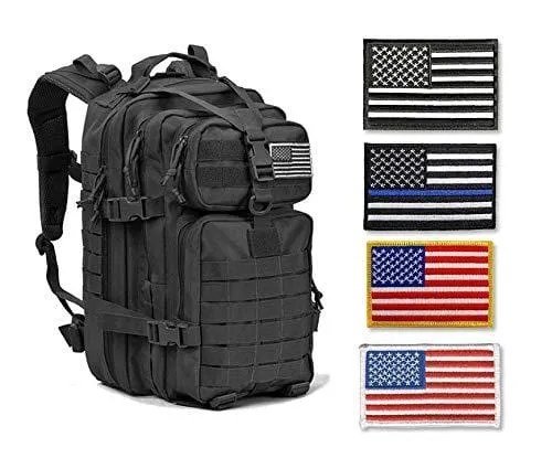 ASA Techmed 4 Pack US USA Flag Patch Thin Blue Line Police Emblem Military Iron On Sew On Tactical Morale Patch for Hats Backpacks Caps Jackets   More