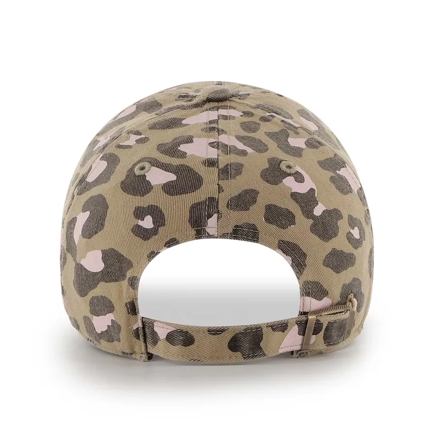 ATLANTA BRAVES WOMEN'S 47 BRAND ADJUSTABLE CLEAN UP HAT - KHAKI BAGHEERA