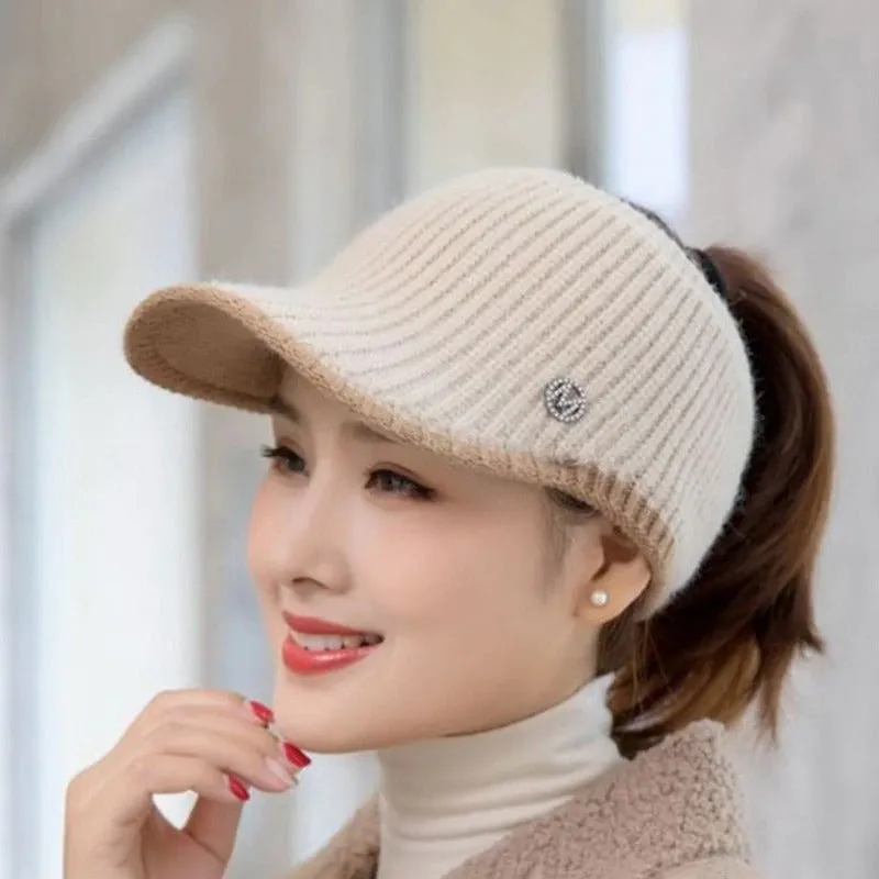 Autumn and Winter Knitted Empty Top Outdoor Sports Winter Hats