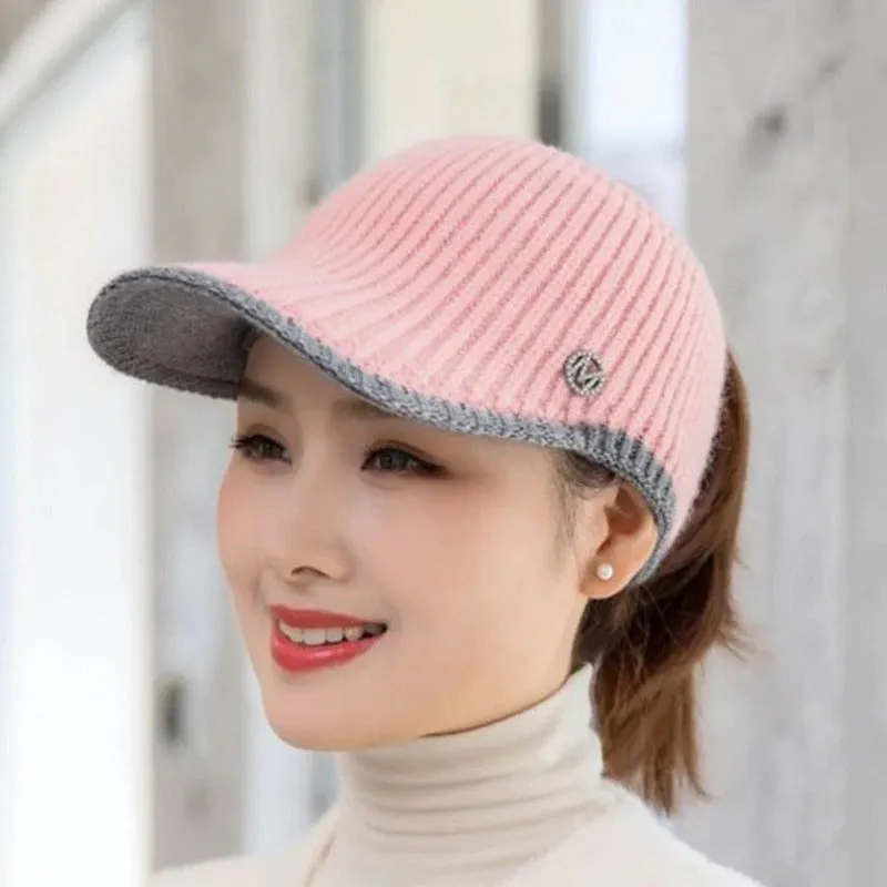 Autumn and Winter Knitted Empty Top Outdoor Sports Winter Hats
