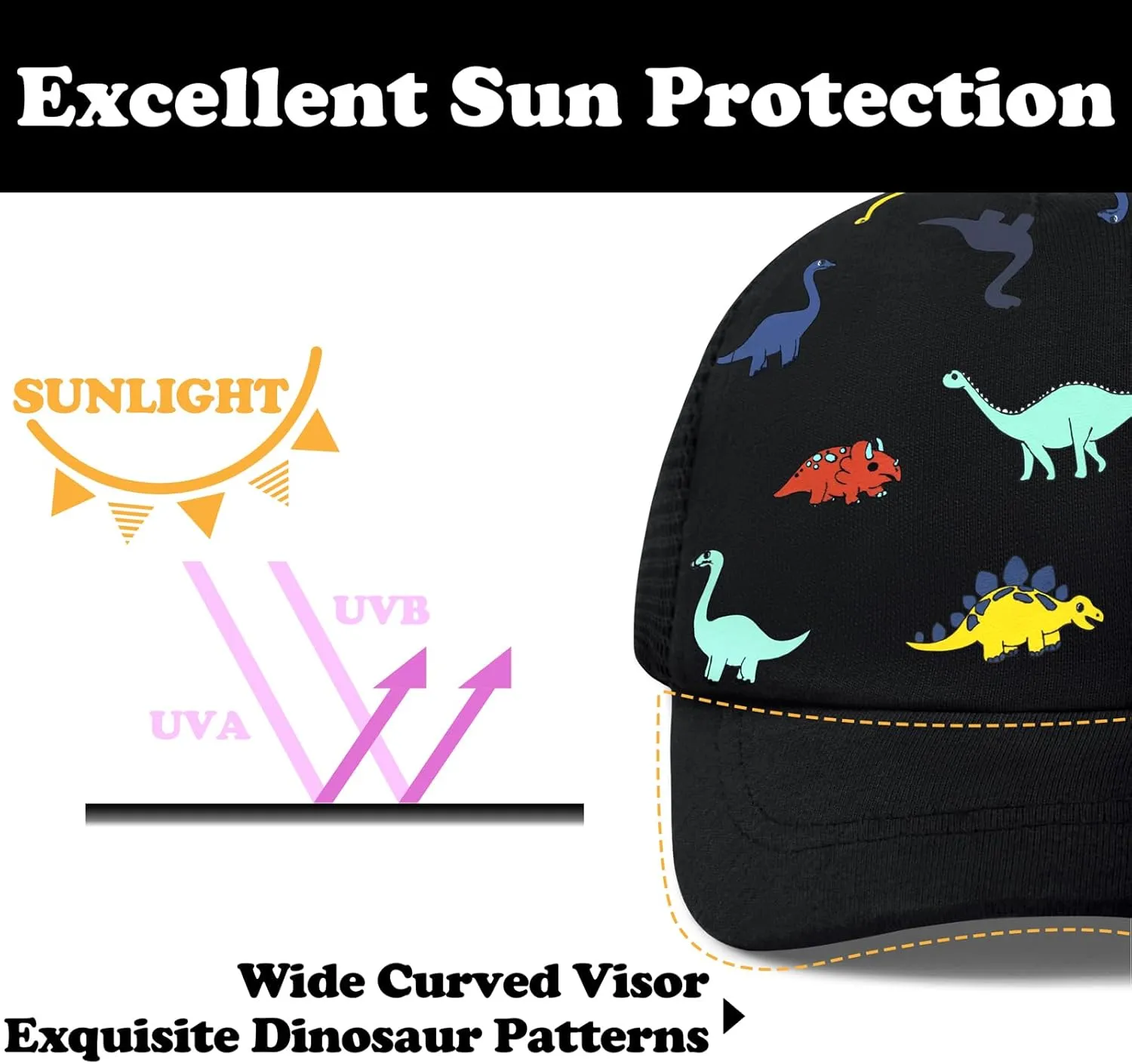 Baby Baseball Cap with Mesh Toddler Baseball Hat Infant Baseball Cap Baby Ball Cap Toddler Hat Kids Baseball Cap UPF 50 