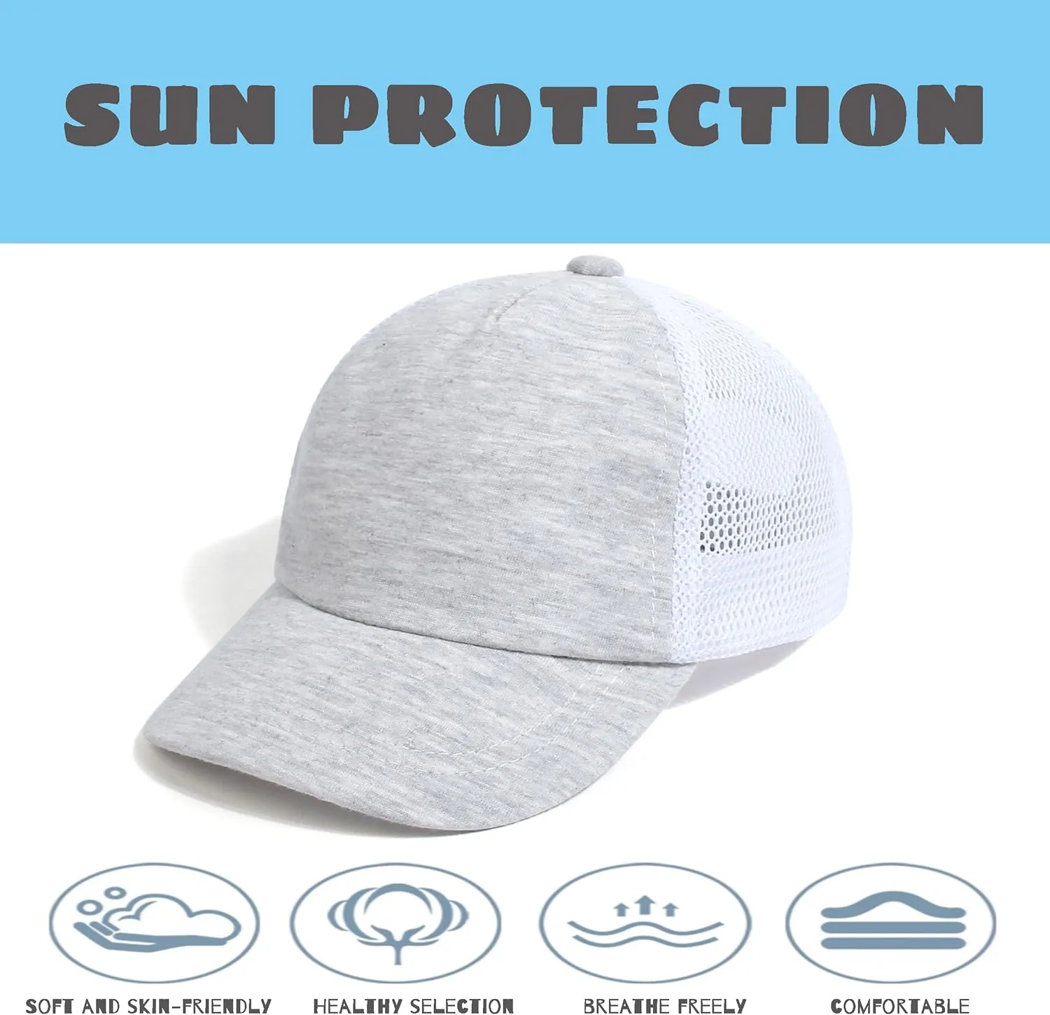 Baby Baseball Sun Hat Toddler Boys Girls Mesh Baseball Cap Baseball Cap Breathable Kids Sun Hat 0-5 T
