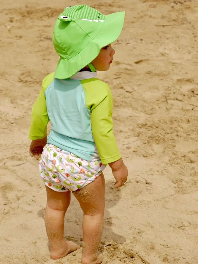 Baby/Toddler Swim Diaper & Sun Hat Set - Aidan the Alligator