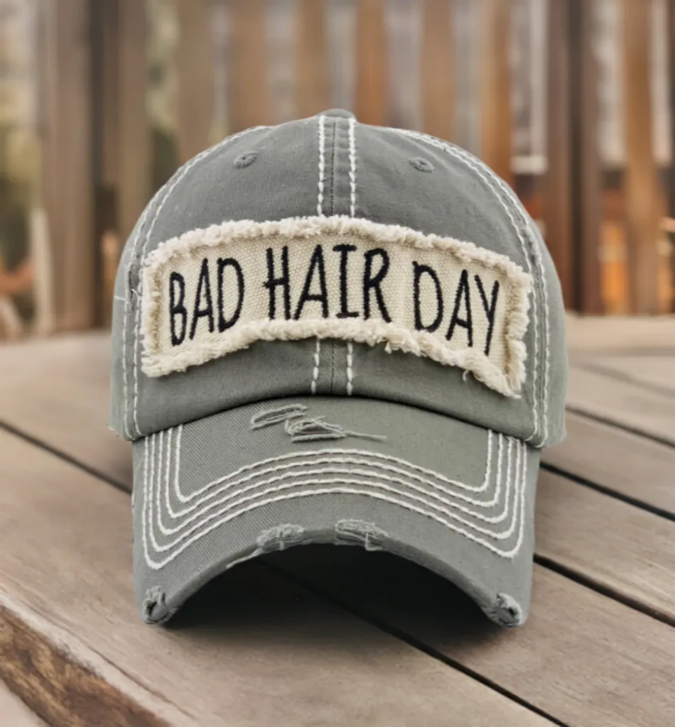 Bad Hair Day Washed Vintage Ball Cap