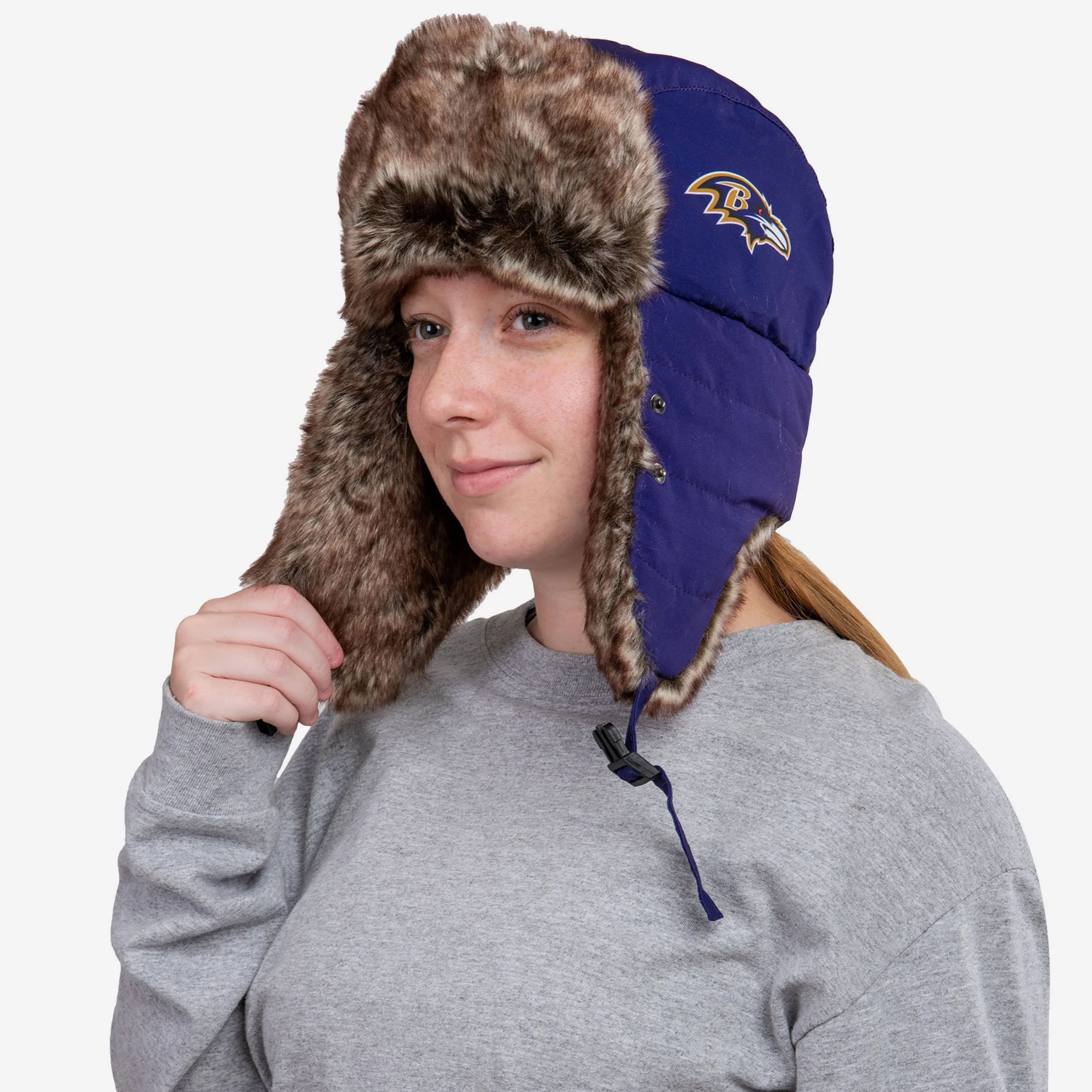 Baltimore Ravens Big Logo Trapper Hat With Face Cover