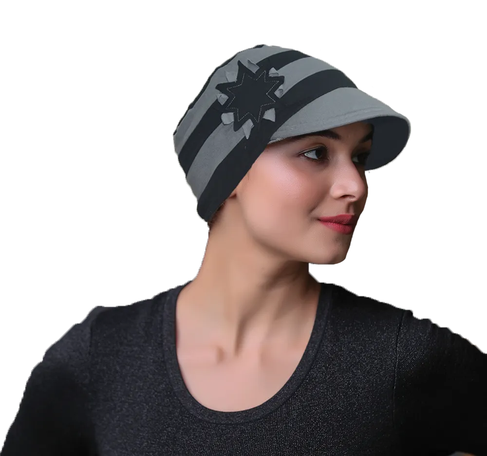 Bamboo Chemo Caps Newsboy Hats for Women Cancer Headwear, Reversible Cap