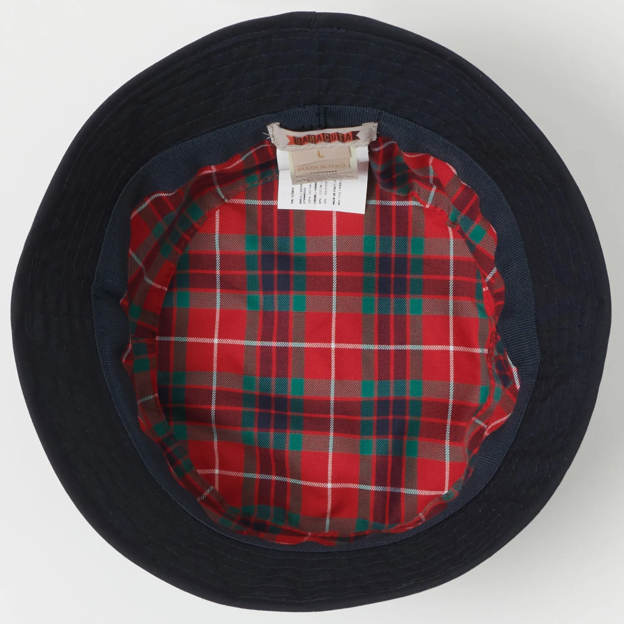 Baracuta Dry Wax Bucket Hat - Dark Navy