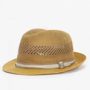 Barbour Craster Trilby Hat in Dark Tan
