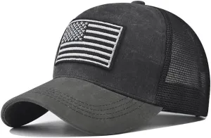 Baseball Cap Adjustable Trucker Hat Ponytail Sun Hats for Women Men