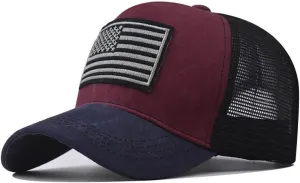 Baseball Cap Adjustable Trucker Hat Ponytail Sun Hats for Women Men