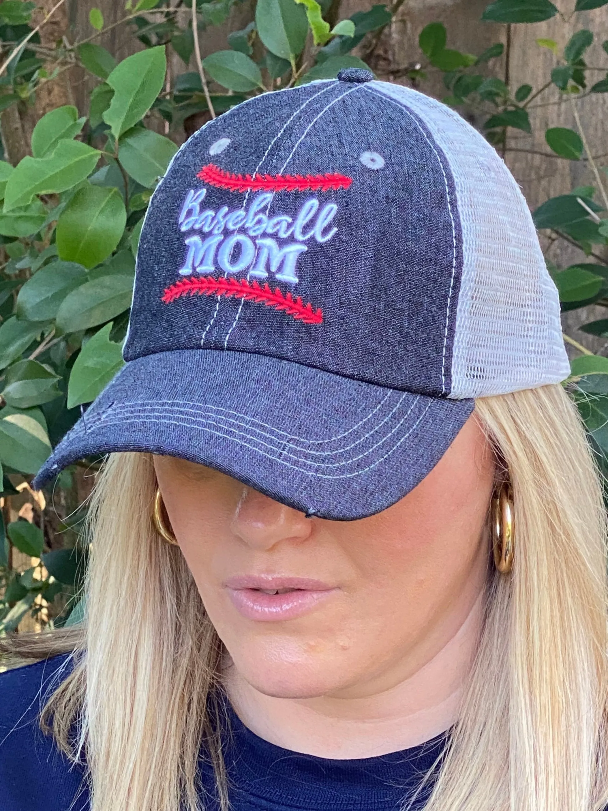 Baseball MOM Embroidered Hat -206