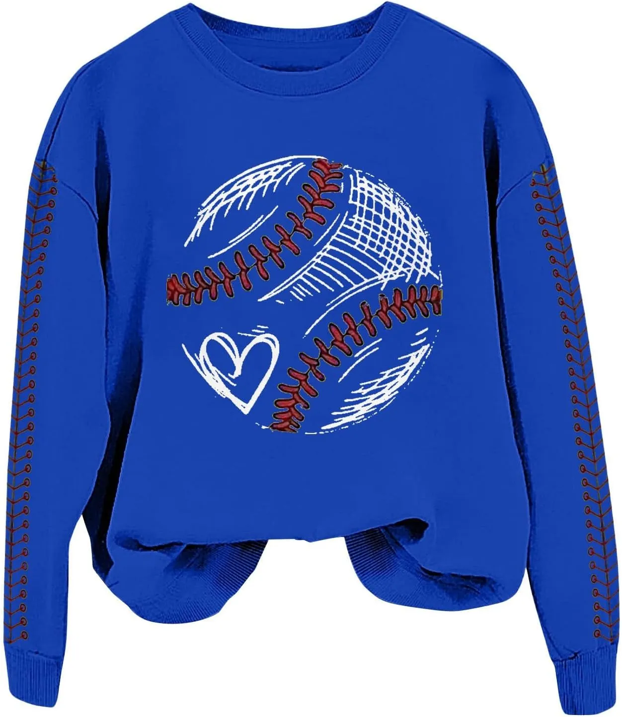 Baseball Sweatshirt for Womens 2025 Long Sleeve Comfy Baseball Shirts Softball Crewneck Blouses Fall Workout Tops