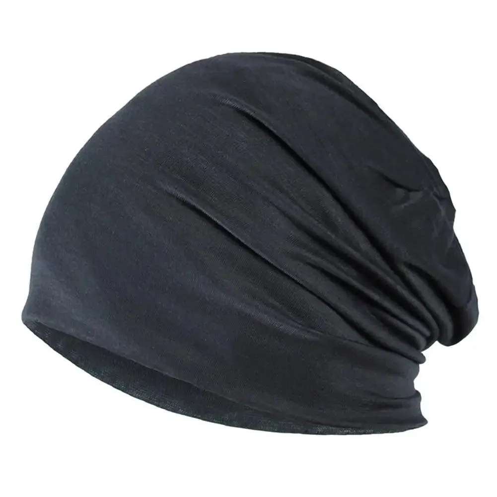 Beanie Cap, Unisex Knit Polyester, Windproof & Breathable, Stylish Slouchy Design, Patchwork Pattern, All-Season Wear