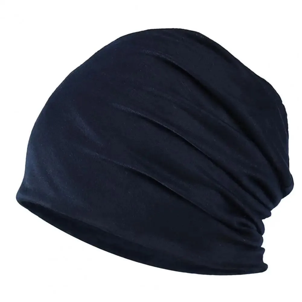 Beanie Cap, Unisex Knit Polyester, Windproof & Breathable, Stylish Slouchy Design, Patchwork Pattern, All-Season Wear