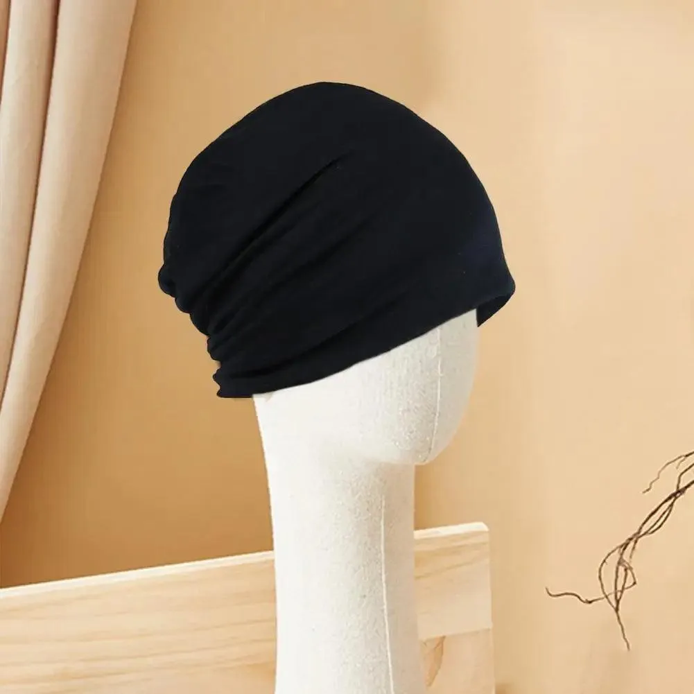 Beanie Cap, Unisex Knit Polyester, Windproof & Breathable, Stylish Slouchy Design, Patchwork Pattern, All-Season Wear
