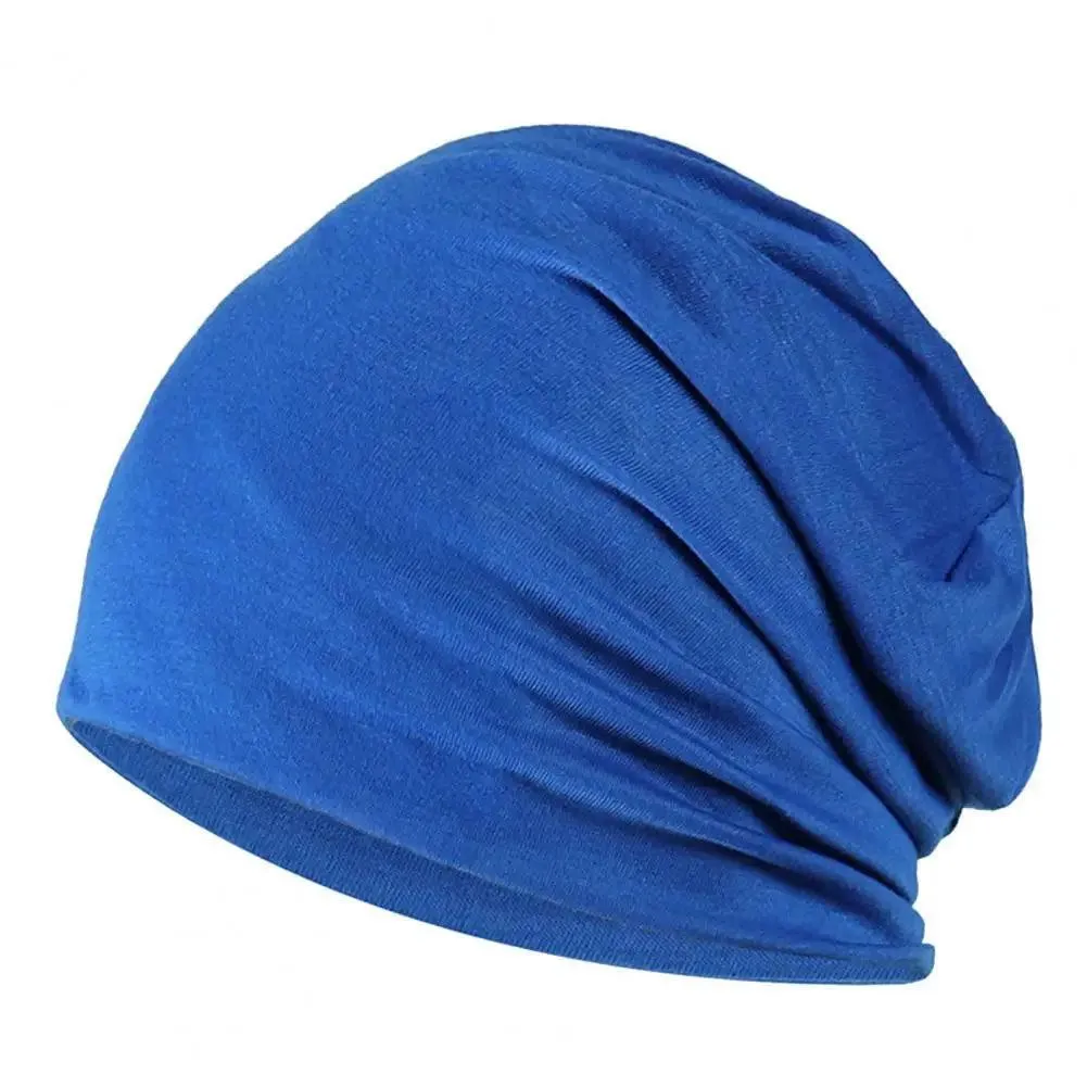 Beanie Cap, Unisex Knit Polyester, Windproof & Breathable, Stylish Slouchy Design, Patchwork Pattern, All-Season Wear
