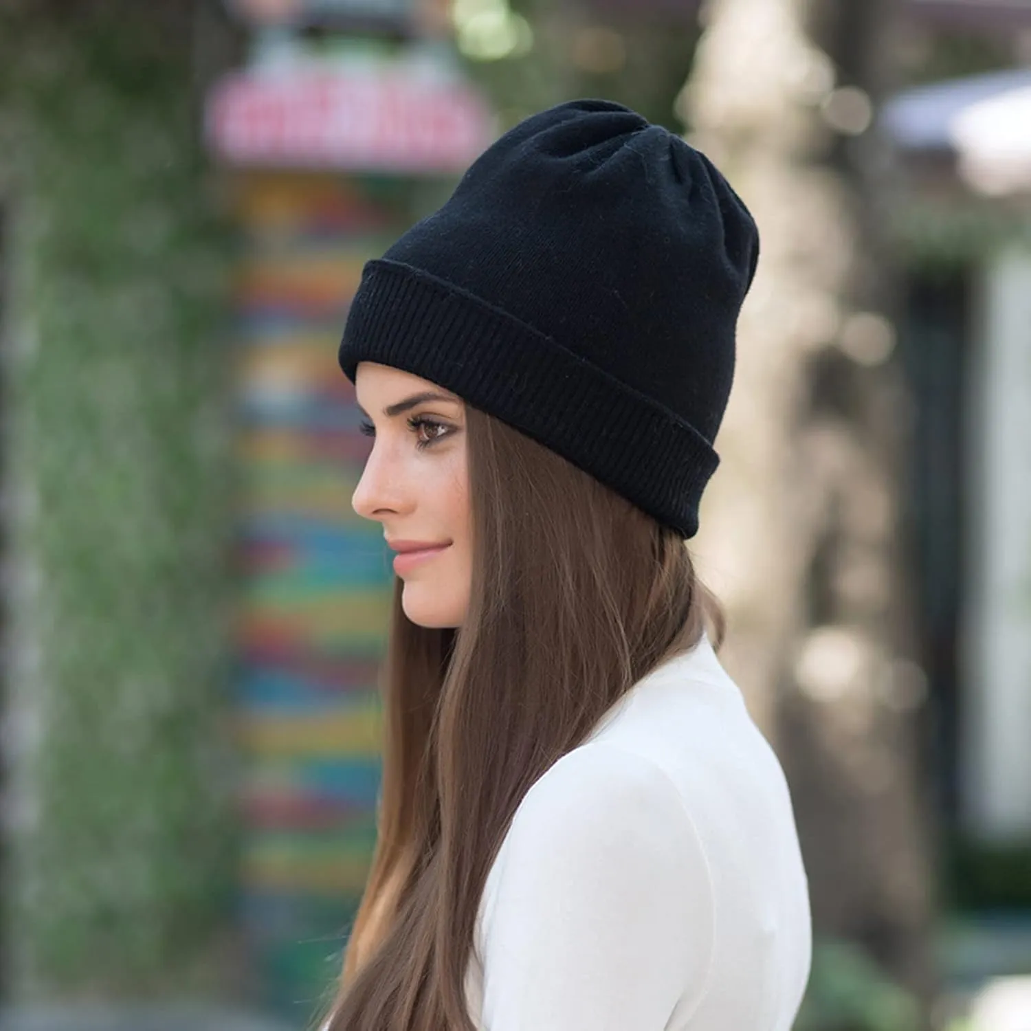 Beanie Hat Adult Winter Cap Cashmere Beanie Short Beanie Pom Pom Beanie Cute Beanie Hiking Beanie Ponytail Beanie