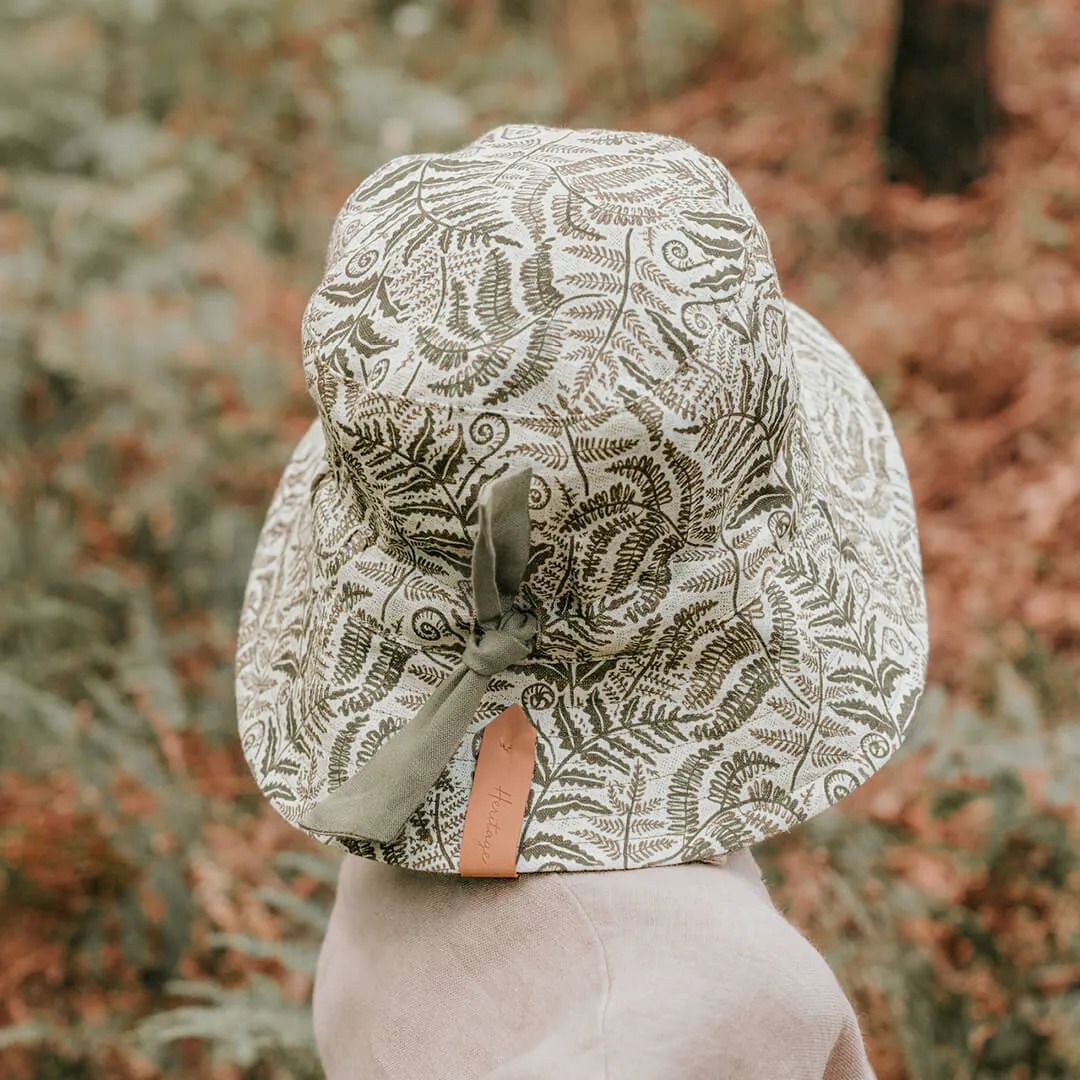 Bedhead 'Explorer' Kids Reversible Classic Bucket Hat - Fern / Moss