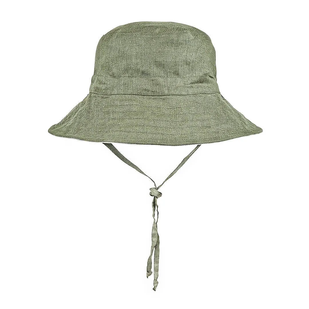 Bedhead 'Explorer' Kids Reversible Classic Bucket Hat - Fern / Moss