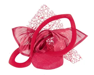 Bespoke sculptured red fascinator