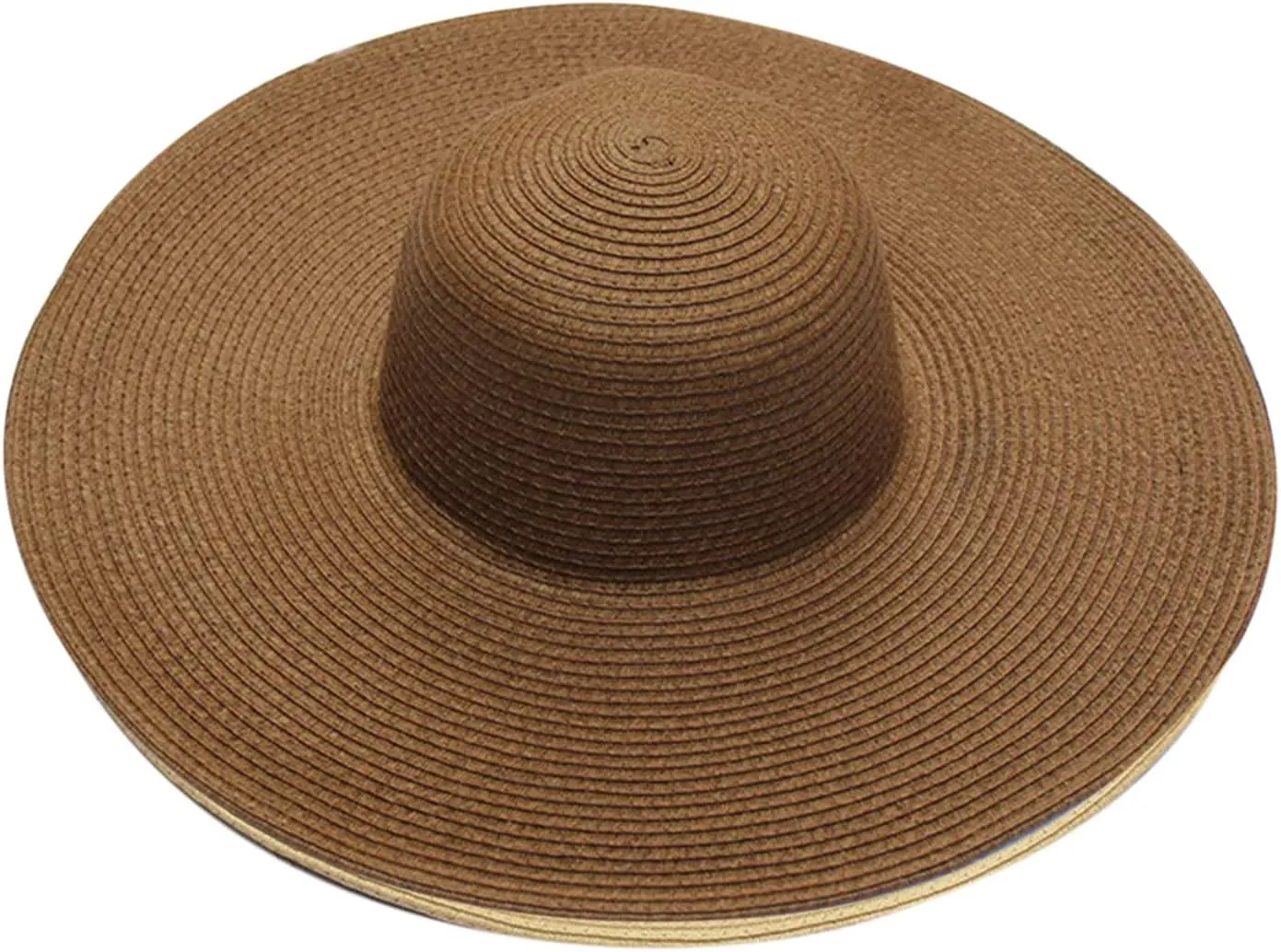 Big Beach Straw Hat for Women Foldable Summer Wide Brim Sun Hat for UV Protection Packable Oversized Travel Straw Cap