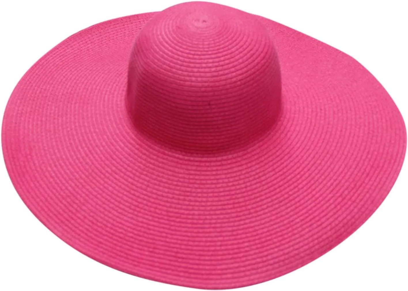 Big Beach Straw Hat for Women Foldable Summer Wide Brim Sun Hat for UV Protection Packable Oversized Travel Straw Cap