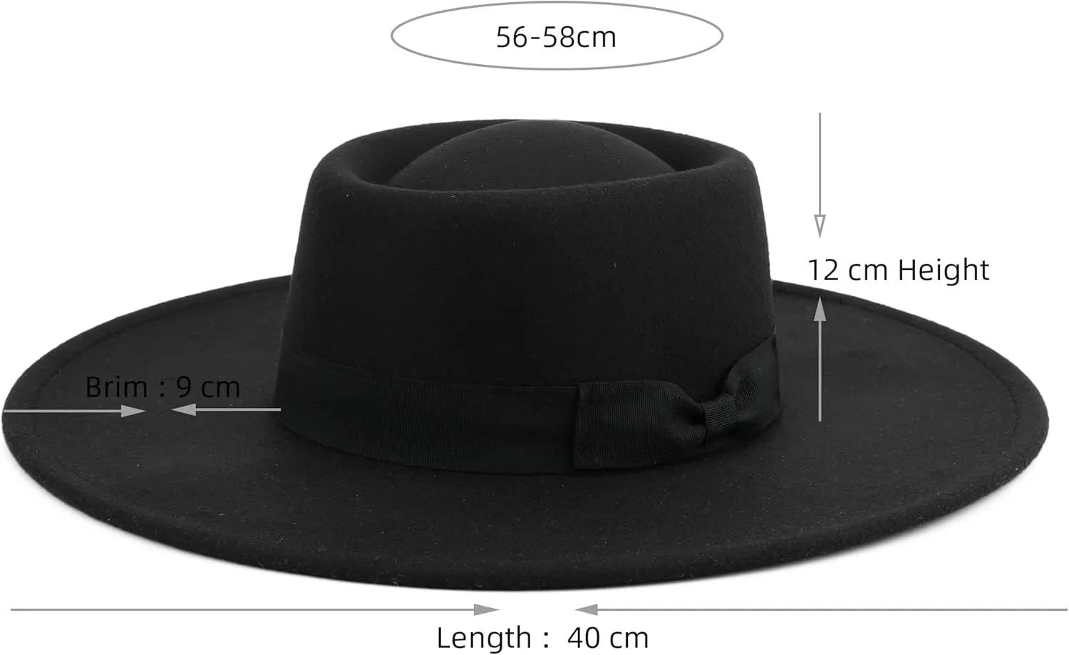Big Wide Brim Women Fedora Hat