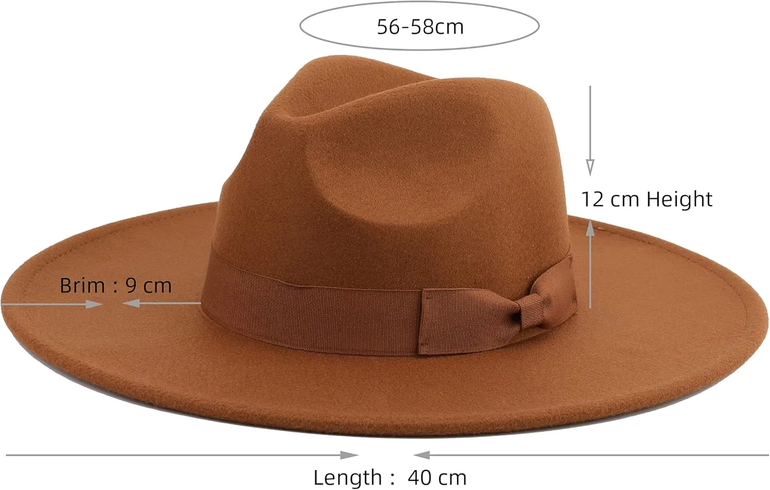 Big Wide Brim Women Fedora Hat
