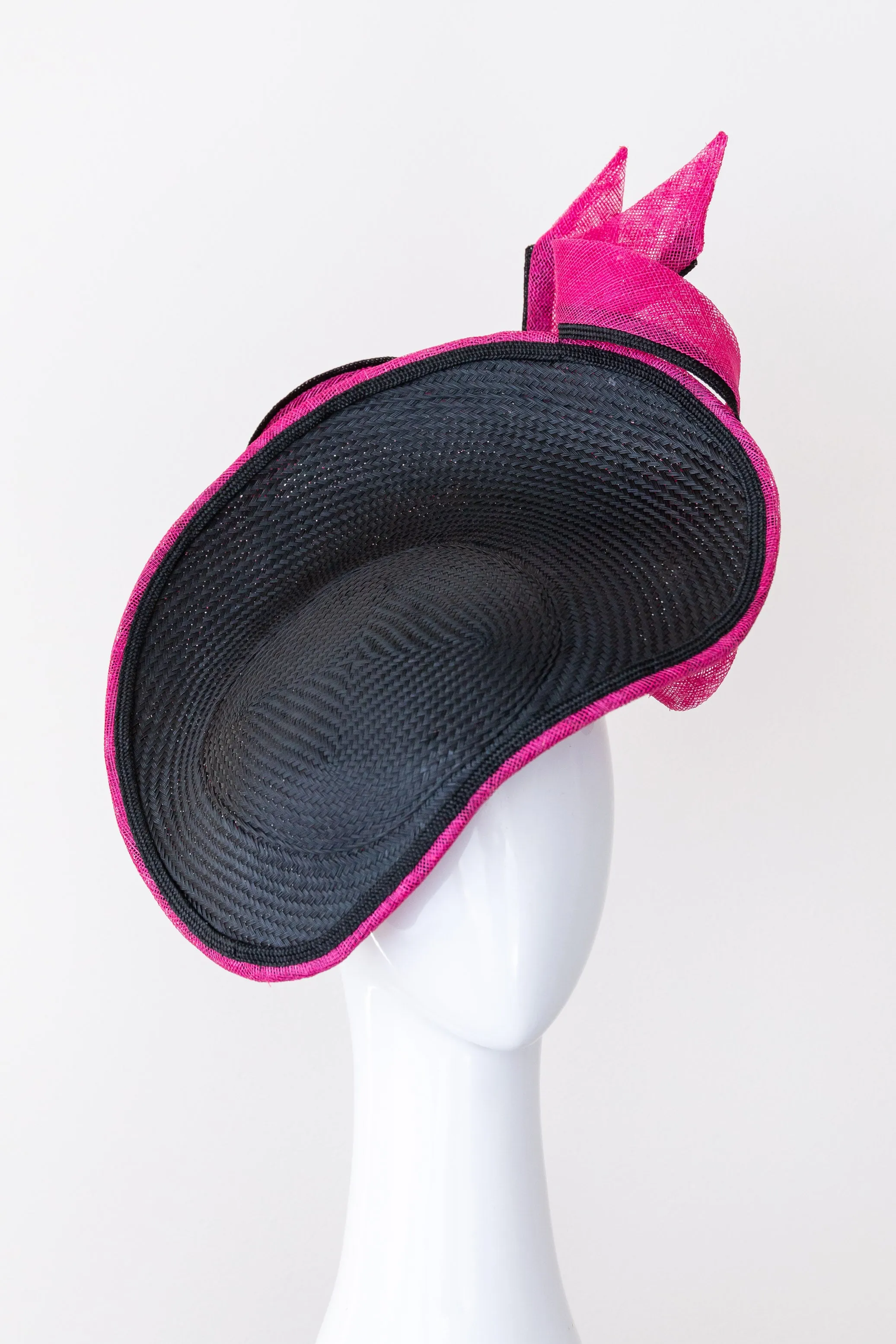 Black and Hot Pink Platter with Side Bow