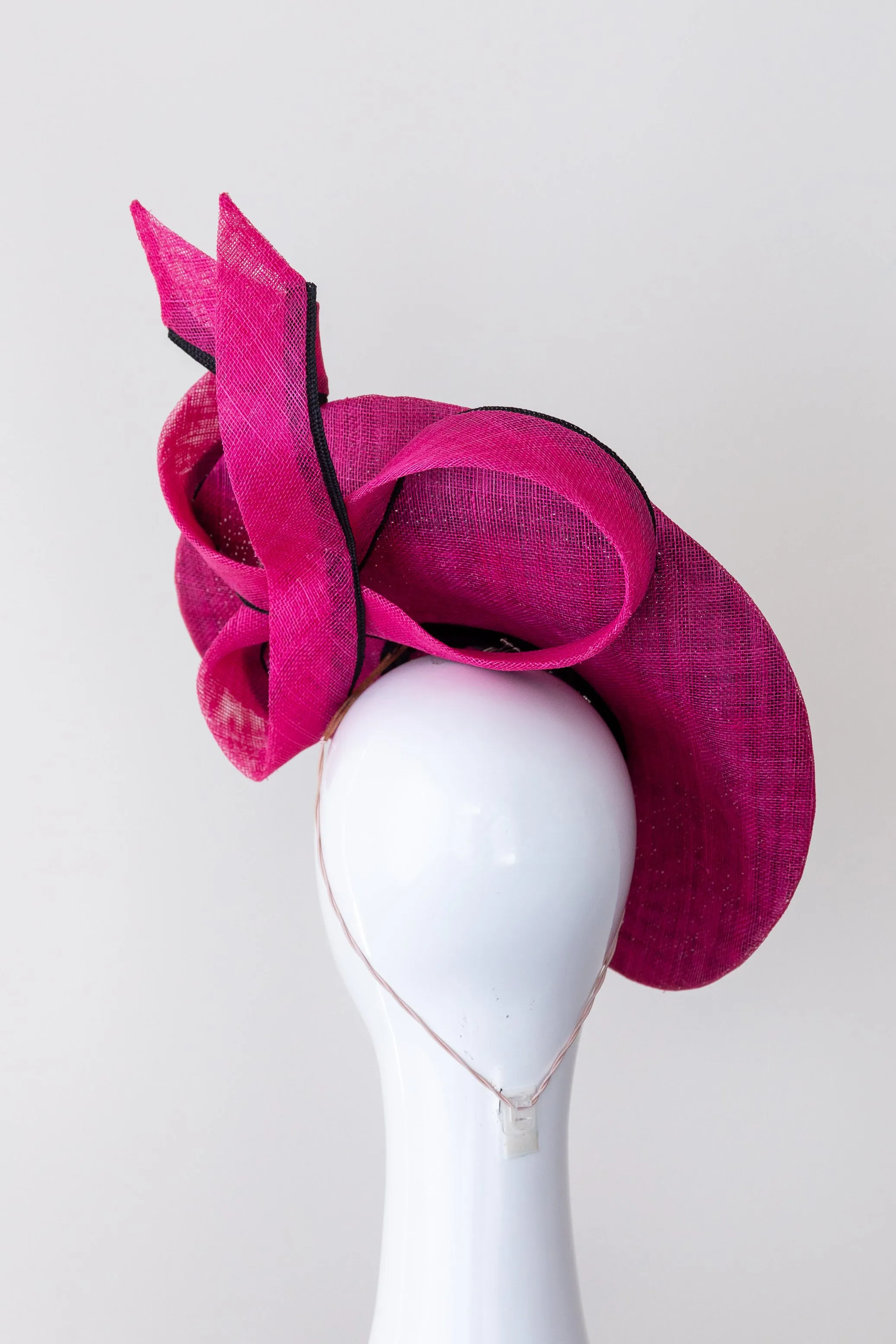 Black and Hot Pink Platter with Side Bow