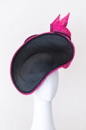 Black and Hot Pink Platter with Side Bow