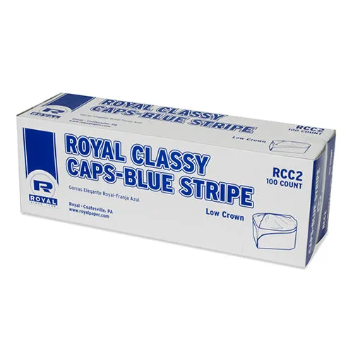 Blue Stripe Classy Caps, Case of 1,000