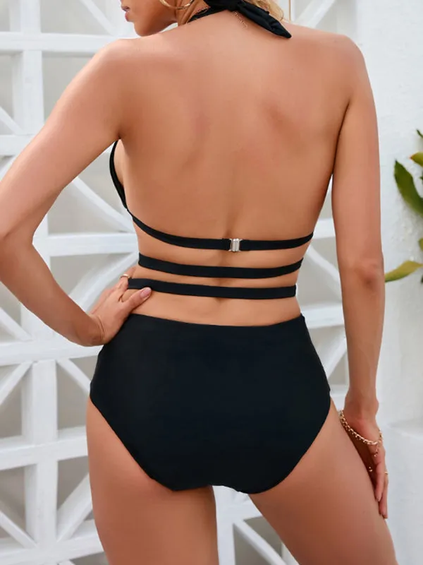 Blue Zone Planet |  Backless Strappy One-Piece Swimsuit