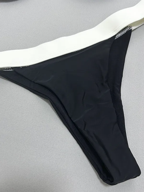 Blue Zone Planet |  Bekky's Black and White Gathered Bikini