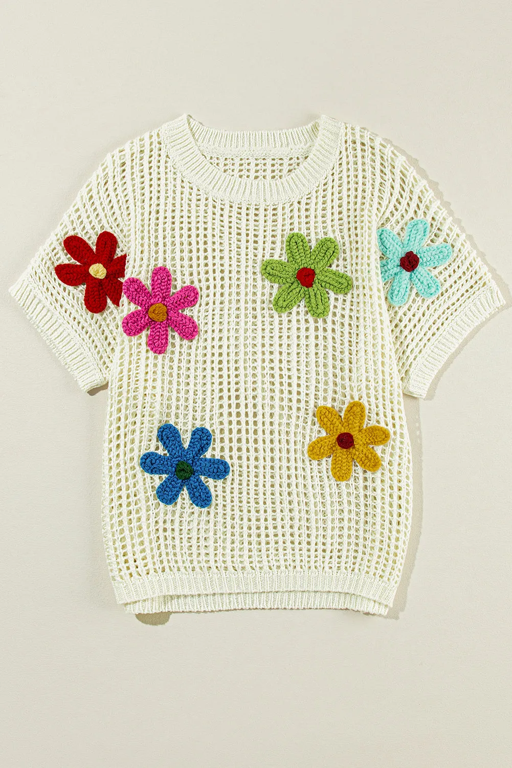 Blue Zone Planet |  Lynne's White Crochet Flower Hollow-out Cover-up