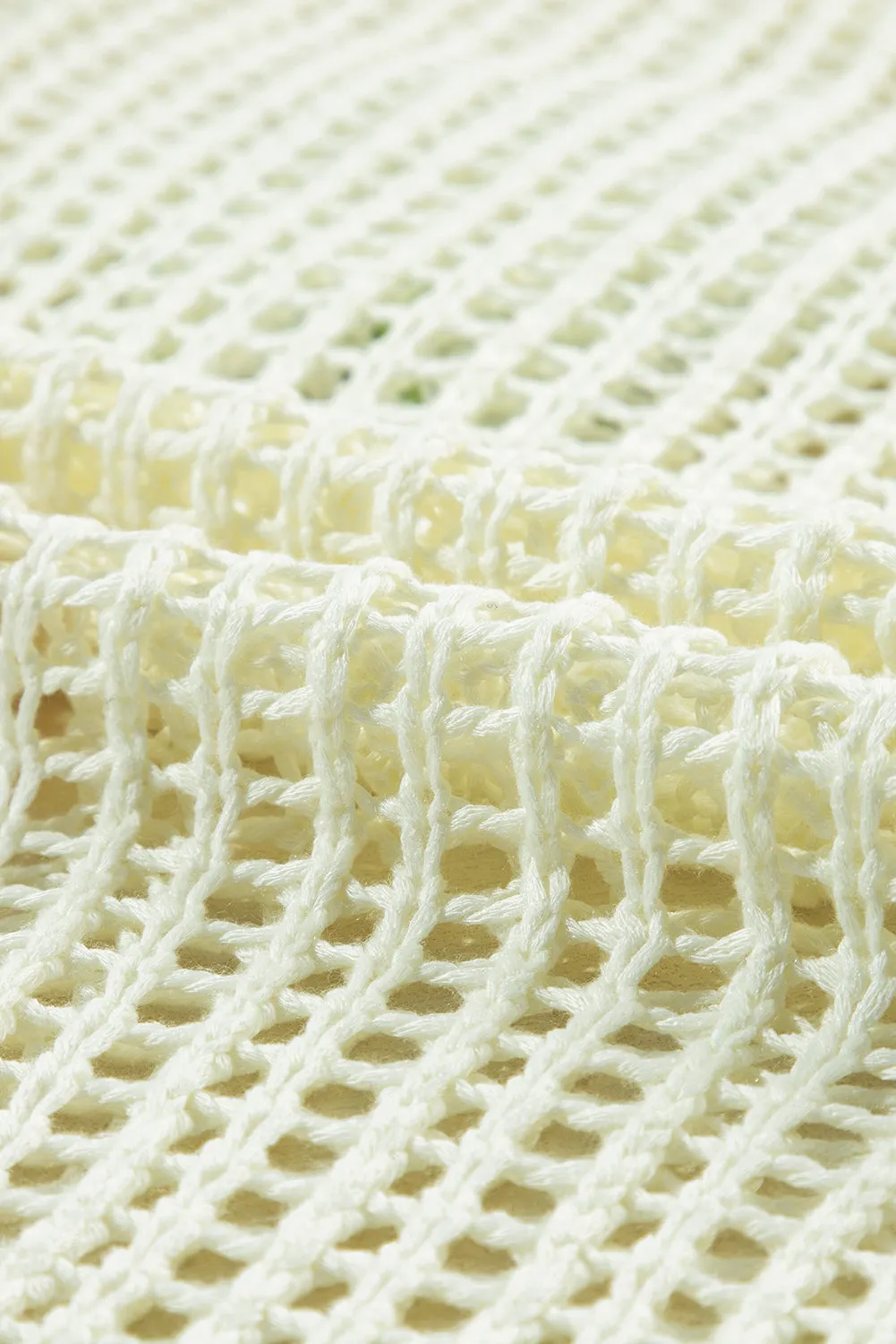 Blue Zone Planet |  Lynne's White Crochet Flower Hollow-out Cover-up