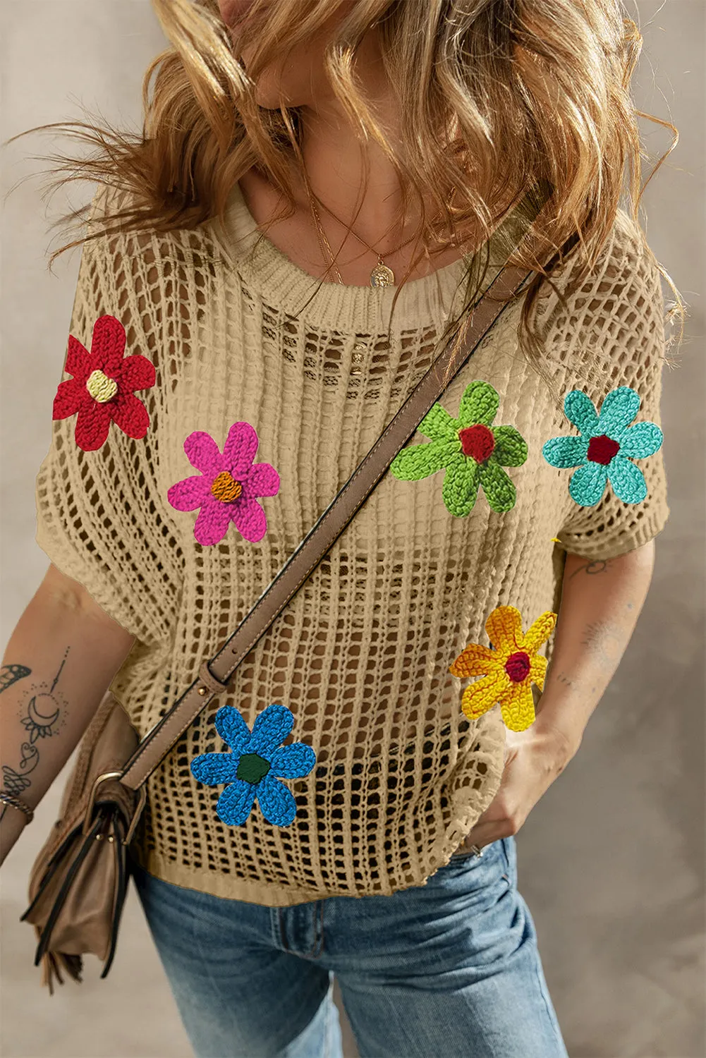 Blue Zone Planet |  Lynne's White Crochet Flower Hollow-out Cover-up