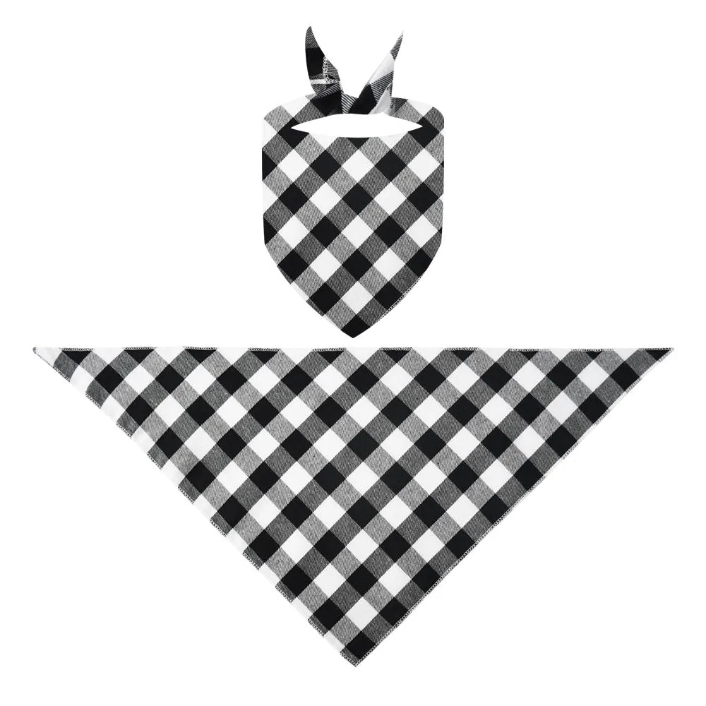 Bluey-Themed Festive Animal Pattern Black&White Plaid Family Pajama Sets