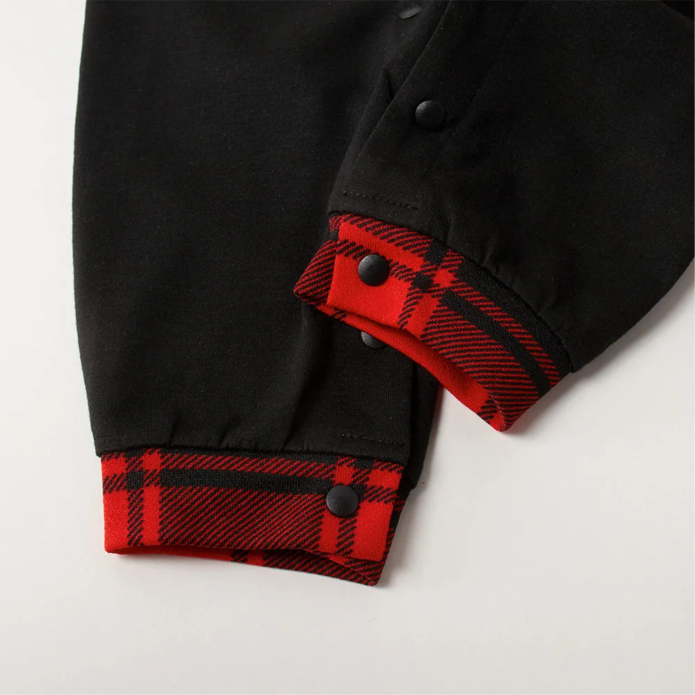 Bluey-Themed Festive Animal Pattern Red&Black Plaid Family Pajama Sets