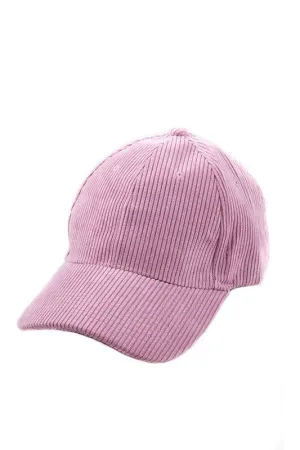 Blush League Baseball Corduroy Hat